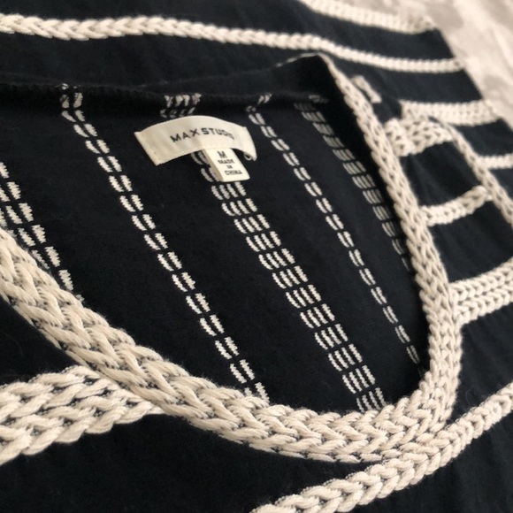 Max Studio Dress Black/Cream Knit Lines - Medium - Picture 2 of 13